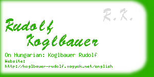 rudolf koglbauer business card